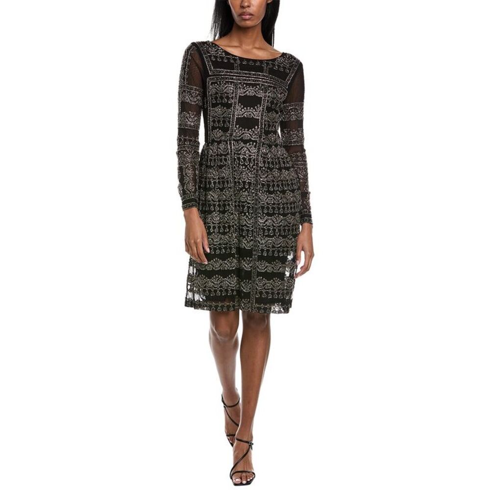 Mikael Aghal Womens  Cocktail Dress, Black